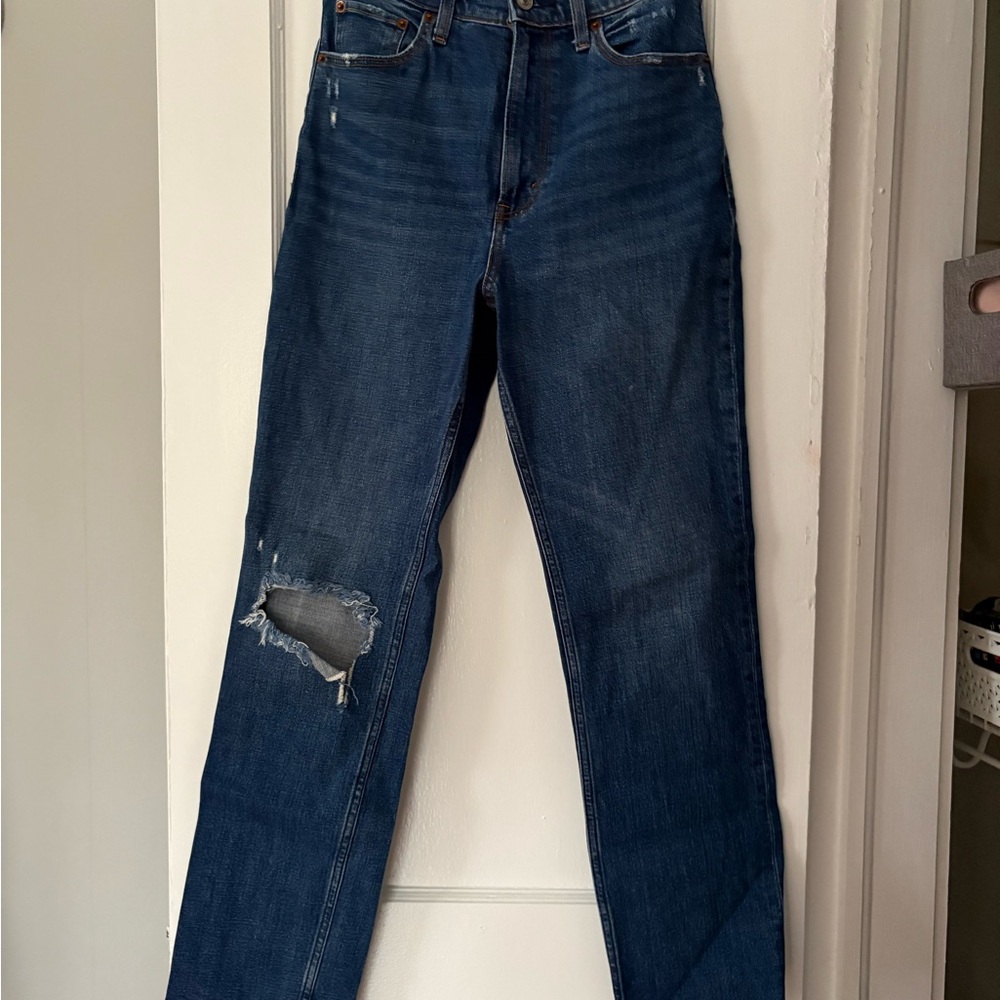 Abercrombie & Fitch Women’s Dark Blue Straight Jeans